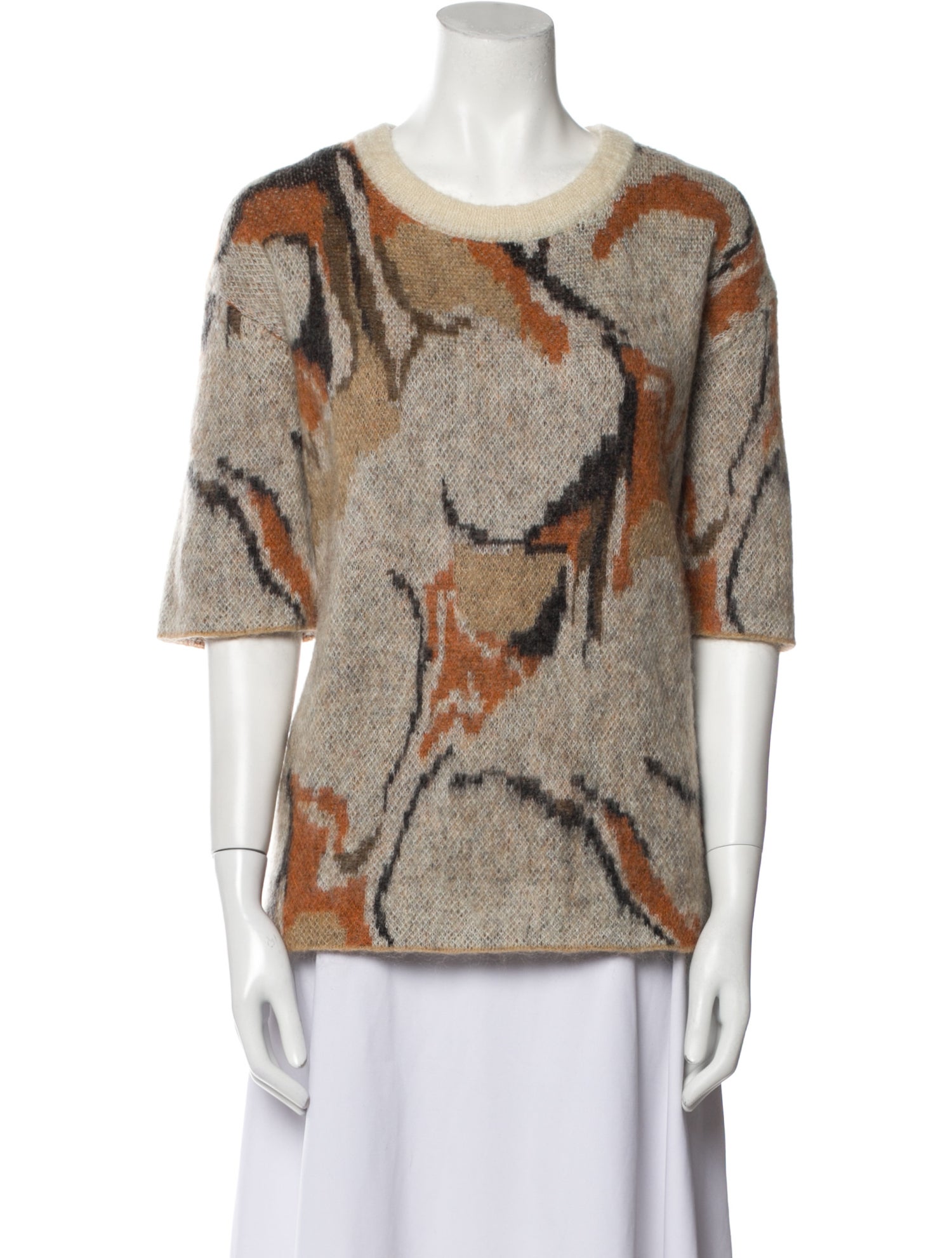 By Malene Birger Wool Printed T-Shirt