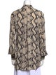 By Malene Birger Animal Print Long Sleeve Button-Up Top