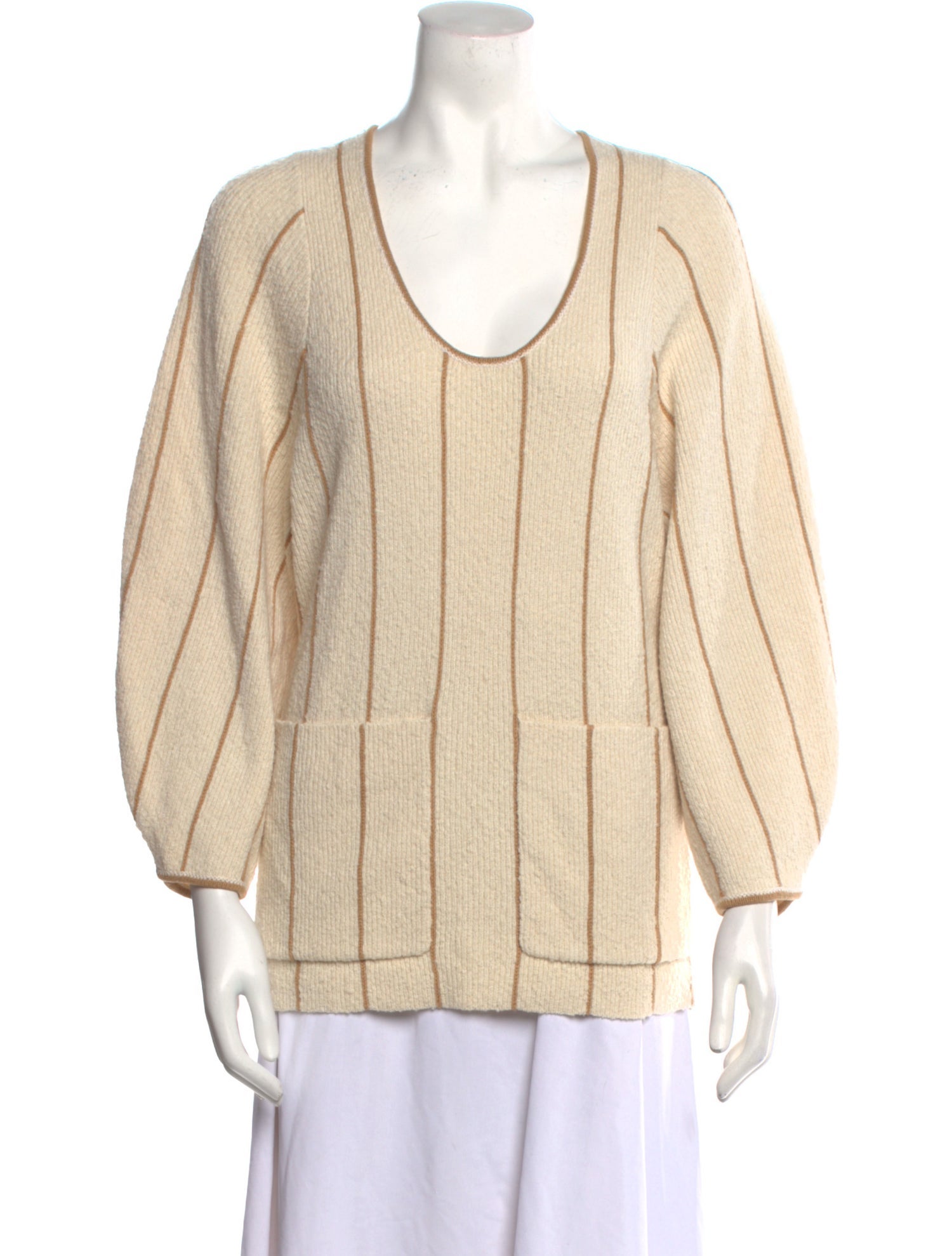 By Malene Birger Striped Scoop Neck Sweater