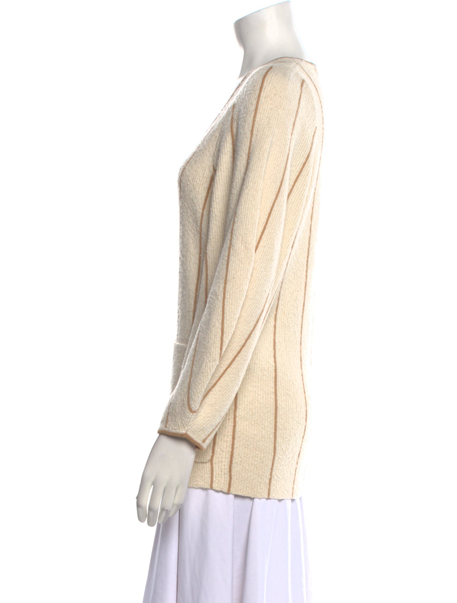By Malene Birger Striped Scoop Neck Sweater