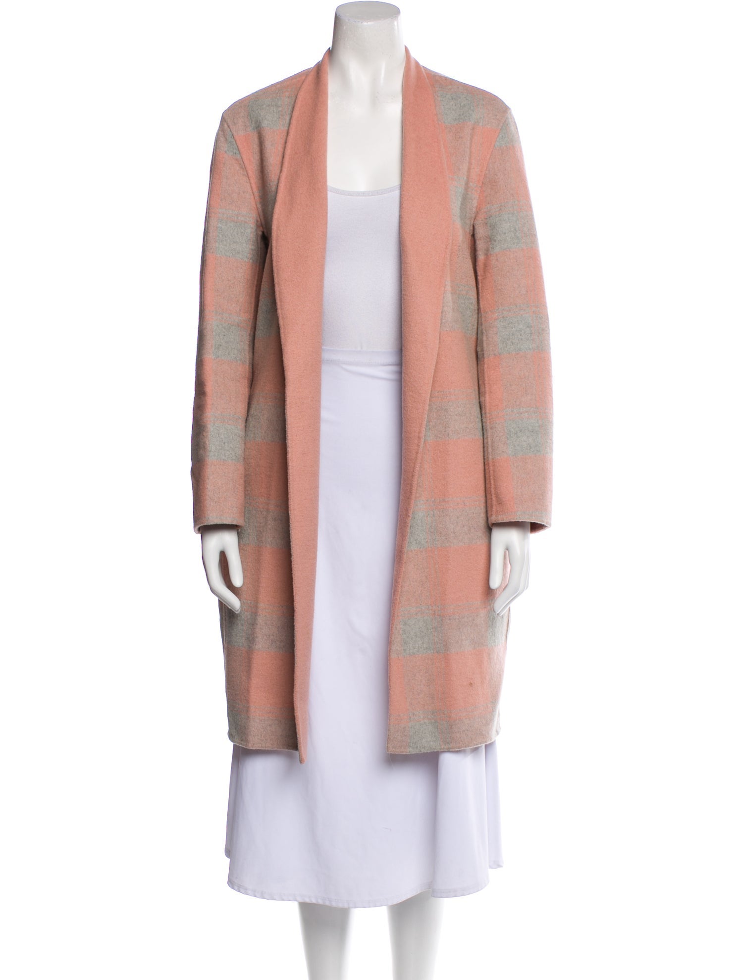 By Malene Birger Wool Plaid Print Coat