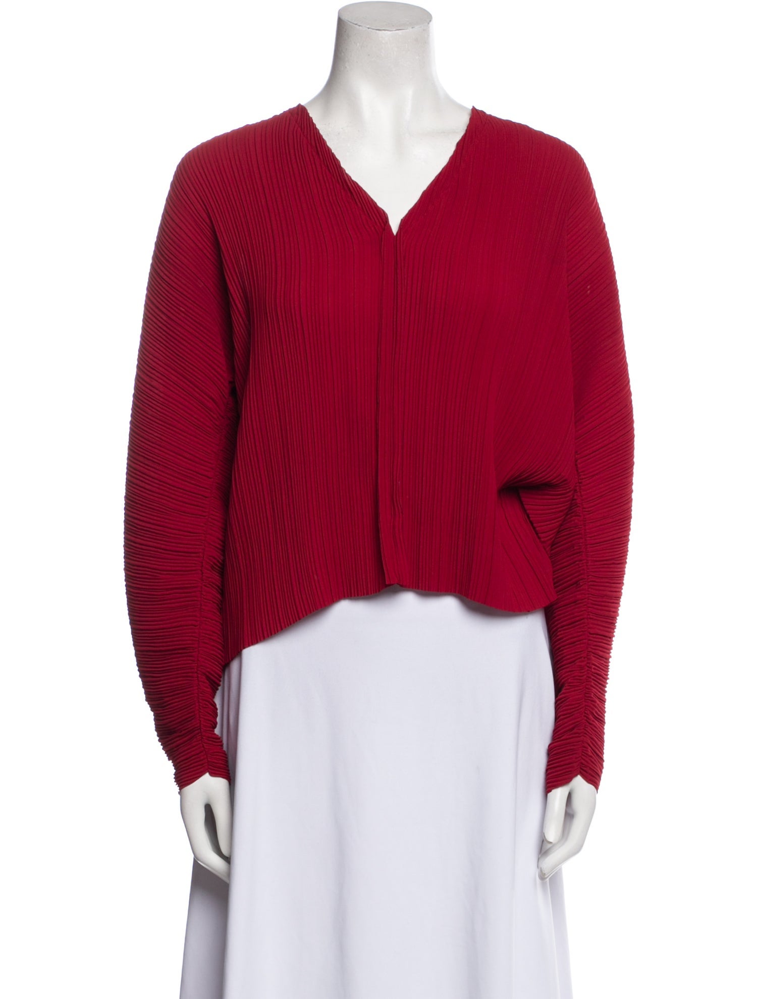 By Malene Birger V-Neck Long Sleeve Crop Top