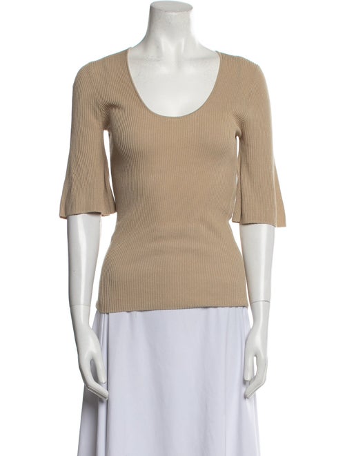 By Malene Birger Scoop Neck Short Sleeve Top