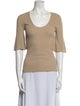 By Malene Birger Scoop Neck Short Sleeve Top
