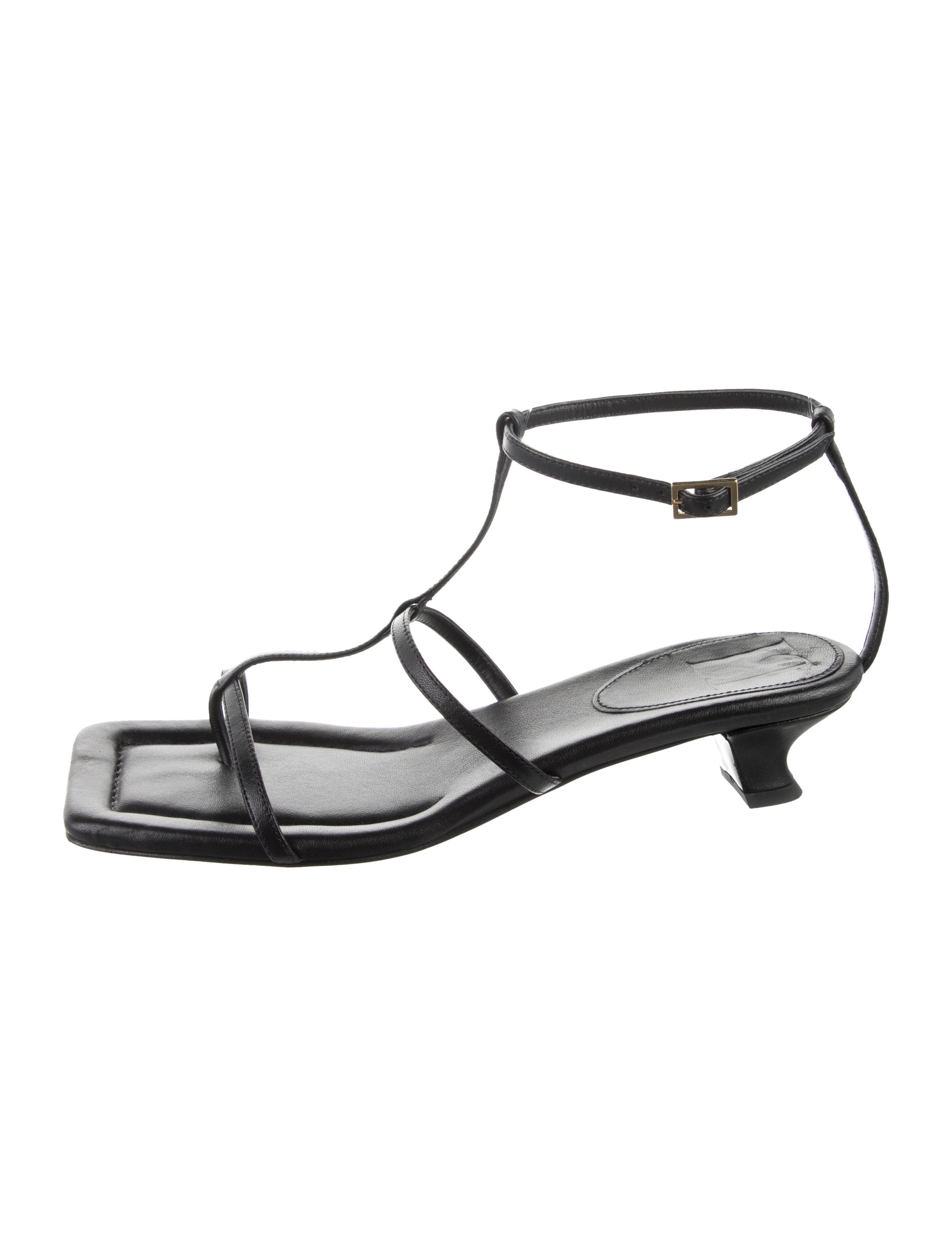 By Malene Birger Leather T-Strap Sandals