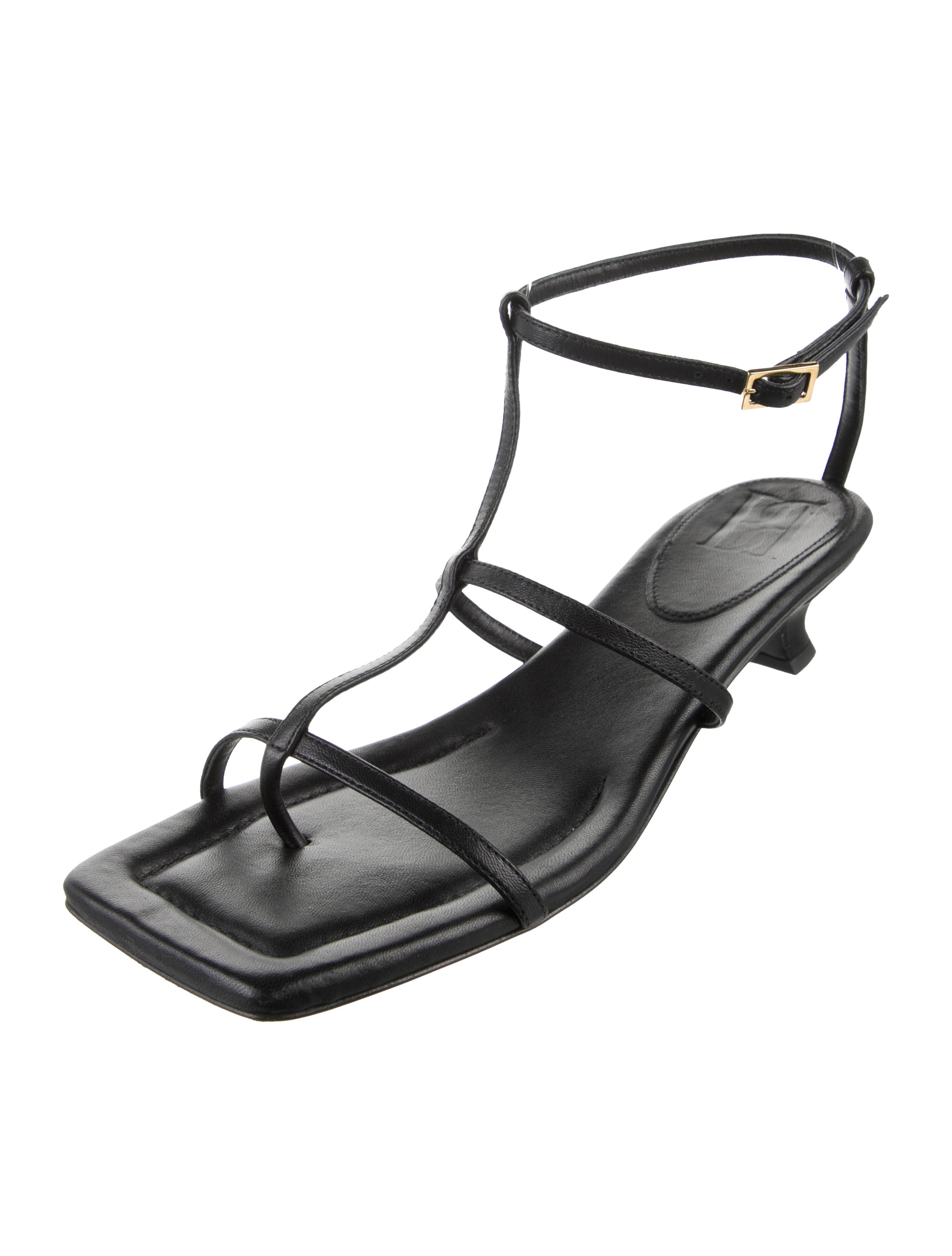 By Malene Birger Leather T-Strap Sandals