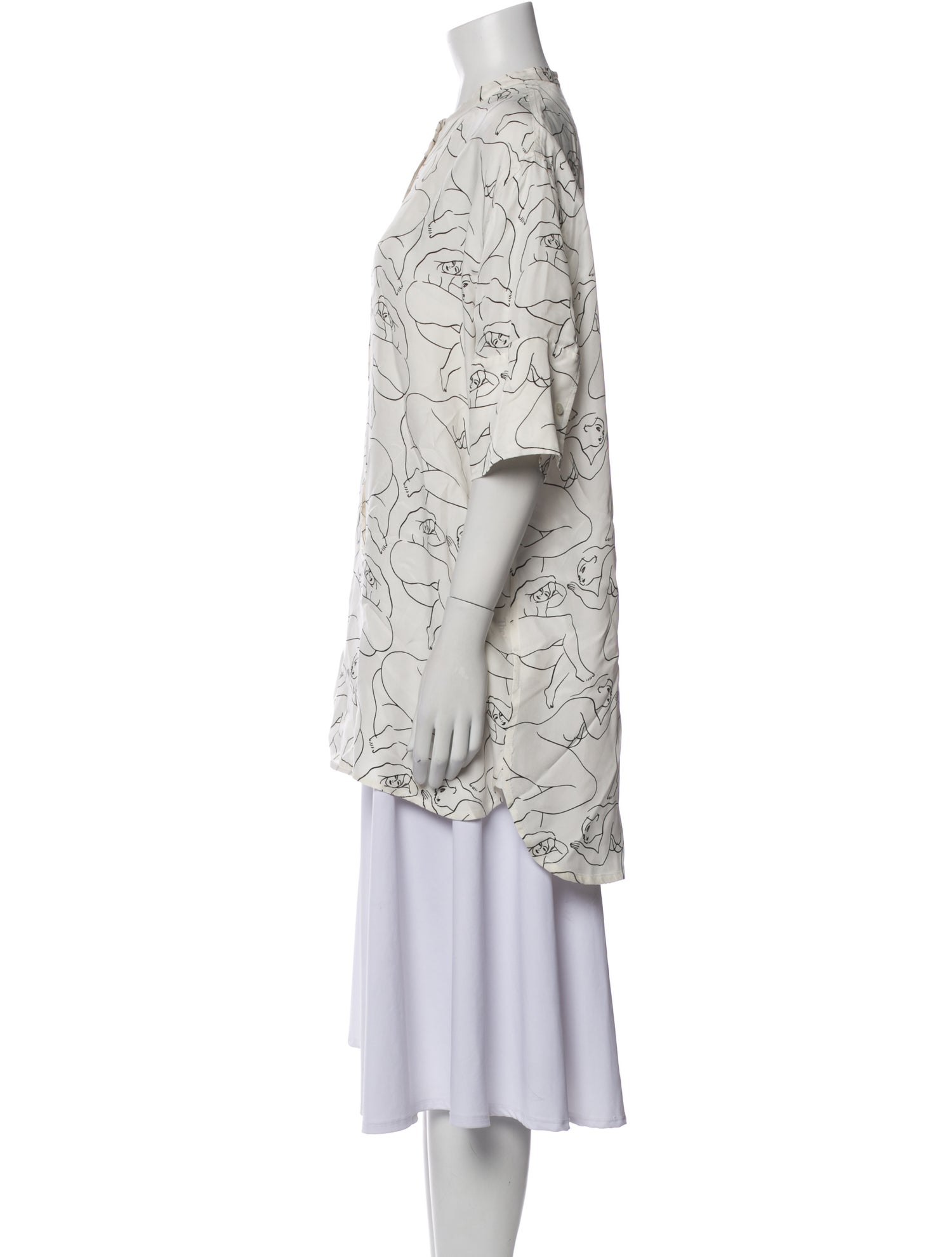 By Malene Birger Printed Mock Neck Tunic