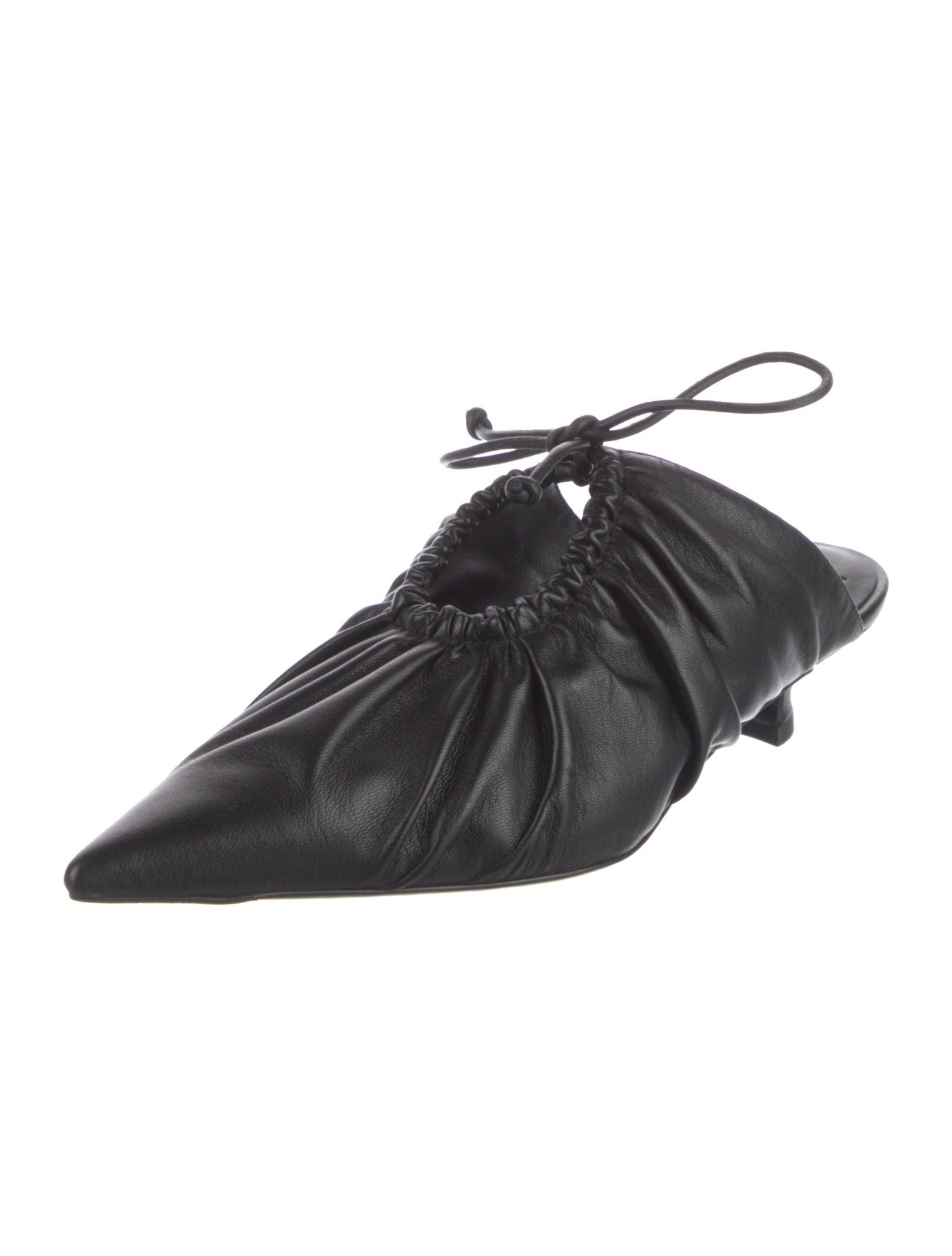 By Malene Birger Leather Pleated Accents Pumps