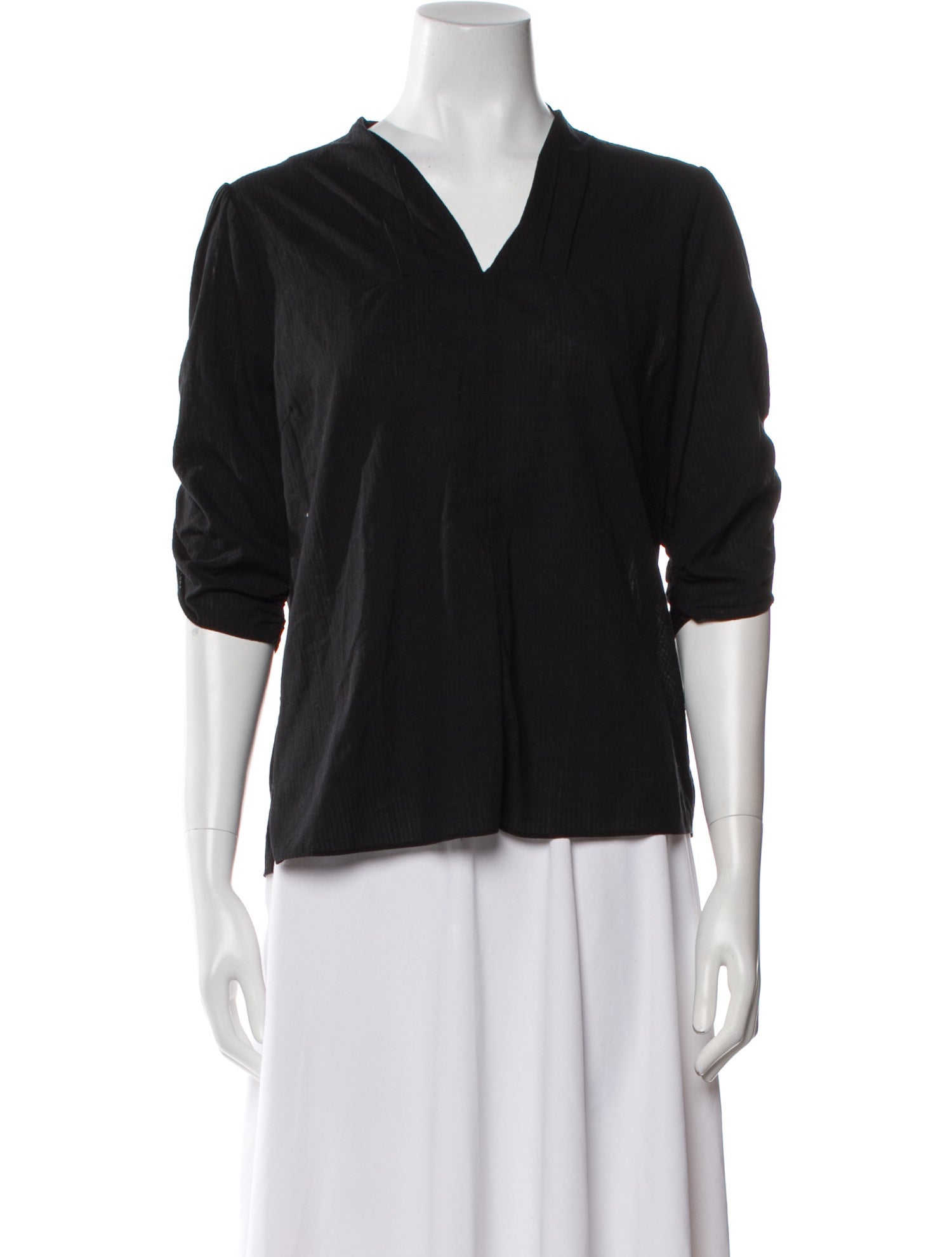 By Malene Birger V-Neck Three-Quarter Sleeve Top
