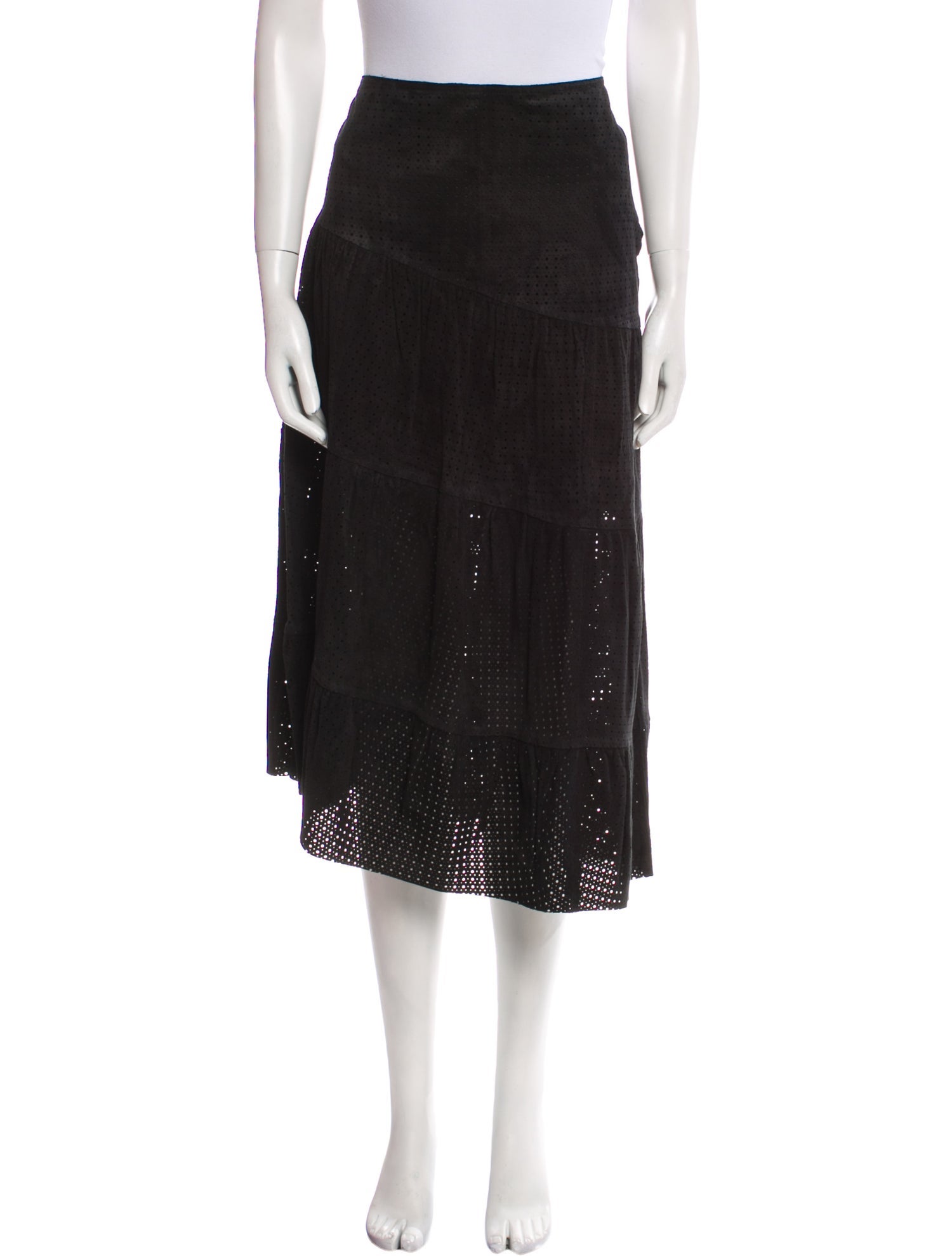 By Malene Birger Suede Knee-Length Skirt