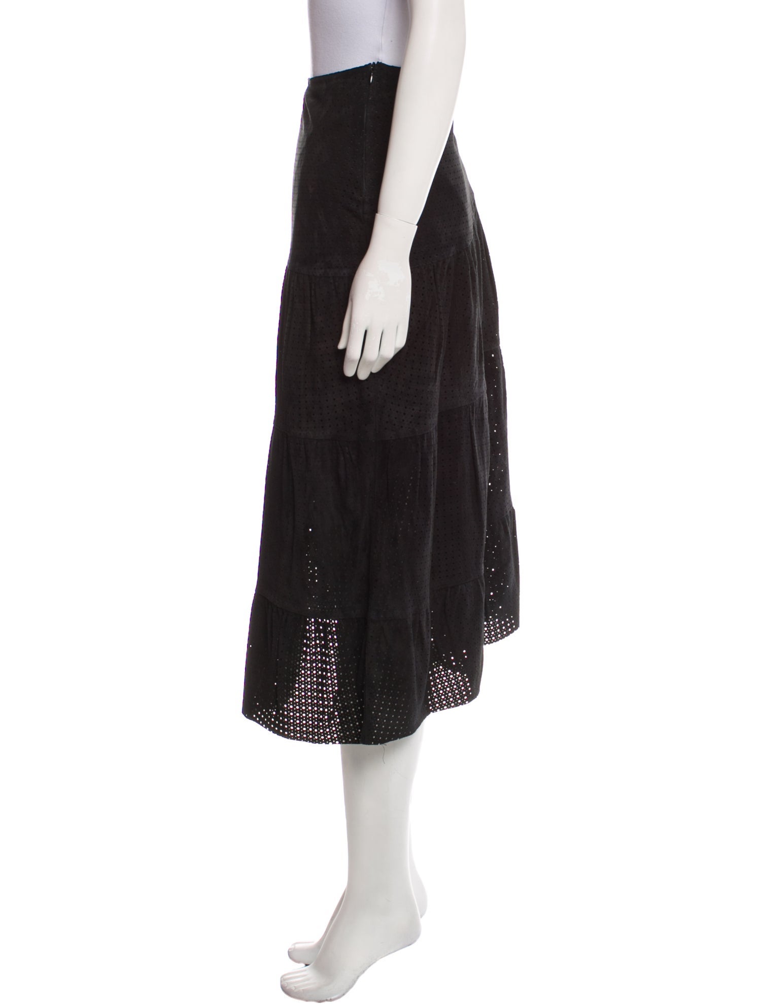 By Malene Birger Suede Knee-Length Skirt