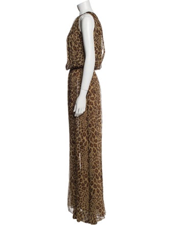By Malene Birger Animal Print Long Dress