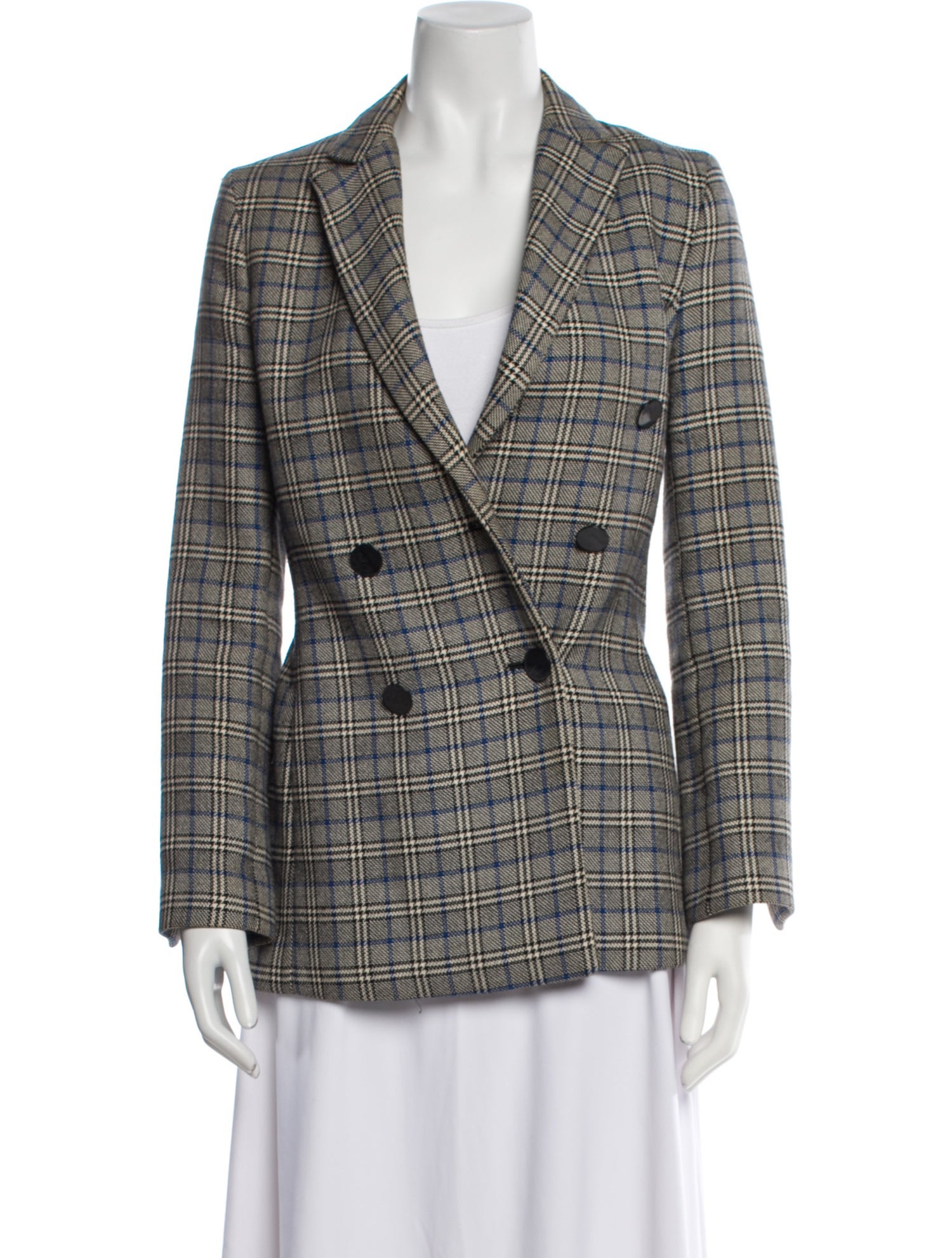 By Malene Birger Plaid Print Blazer