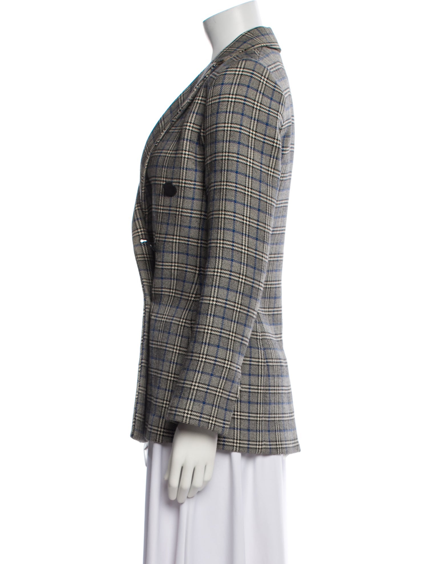 By Malene Birger Plaid Print Blazer