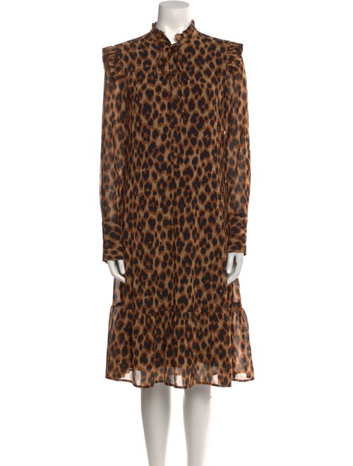 By Malene Birger Animal Print Knee-Length Dress