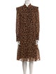 By Malene Birger Animal Print Knee-Length Dress