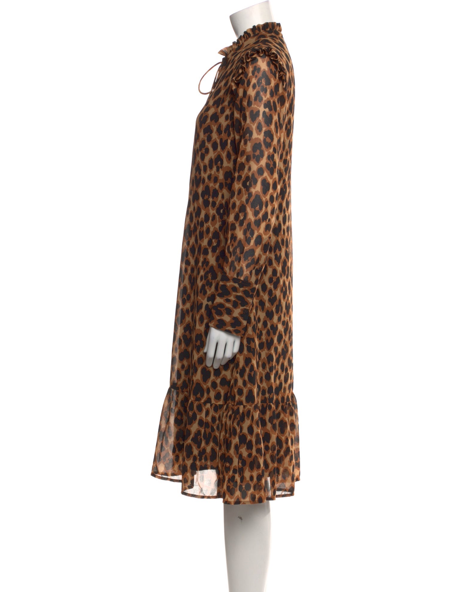 By Malene Birger Animal Print Knee-Length Dress