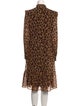 By Malene Birger Animal Print Knee-Length Dress