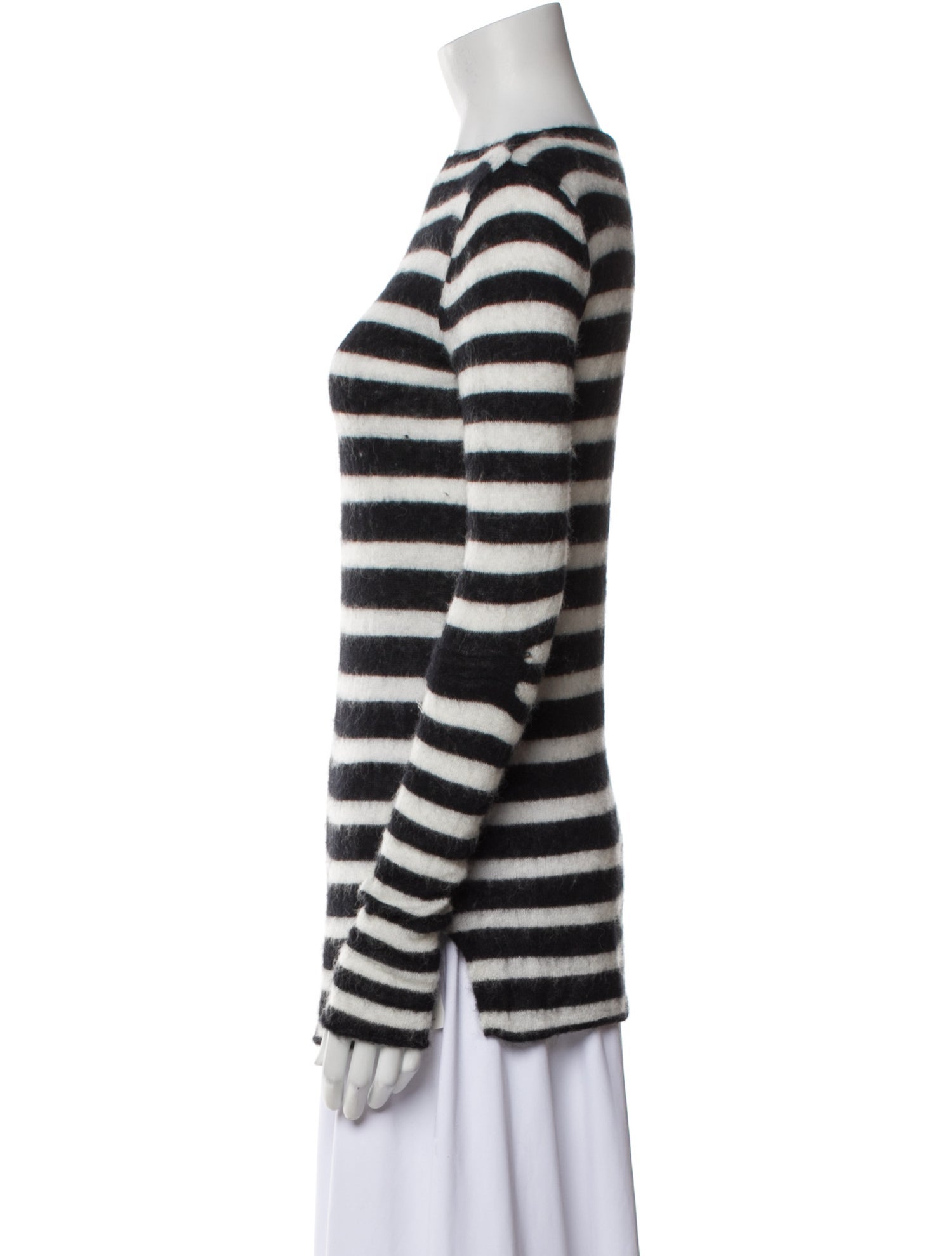 By Malene Birger Striped Bateau Neckline Sweater