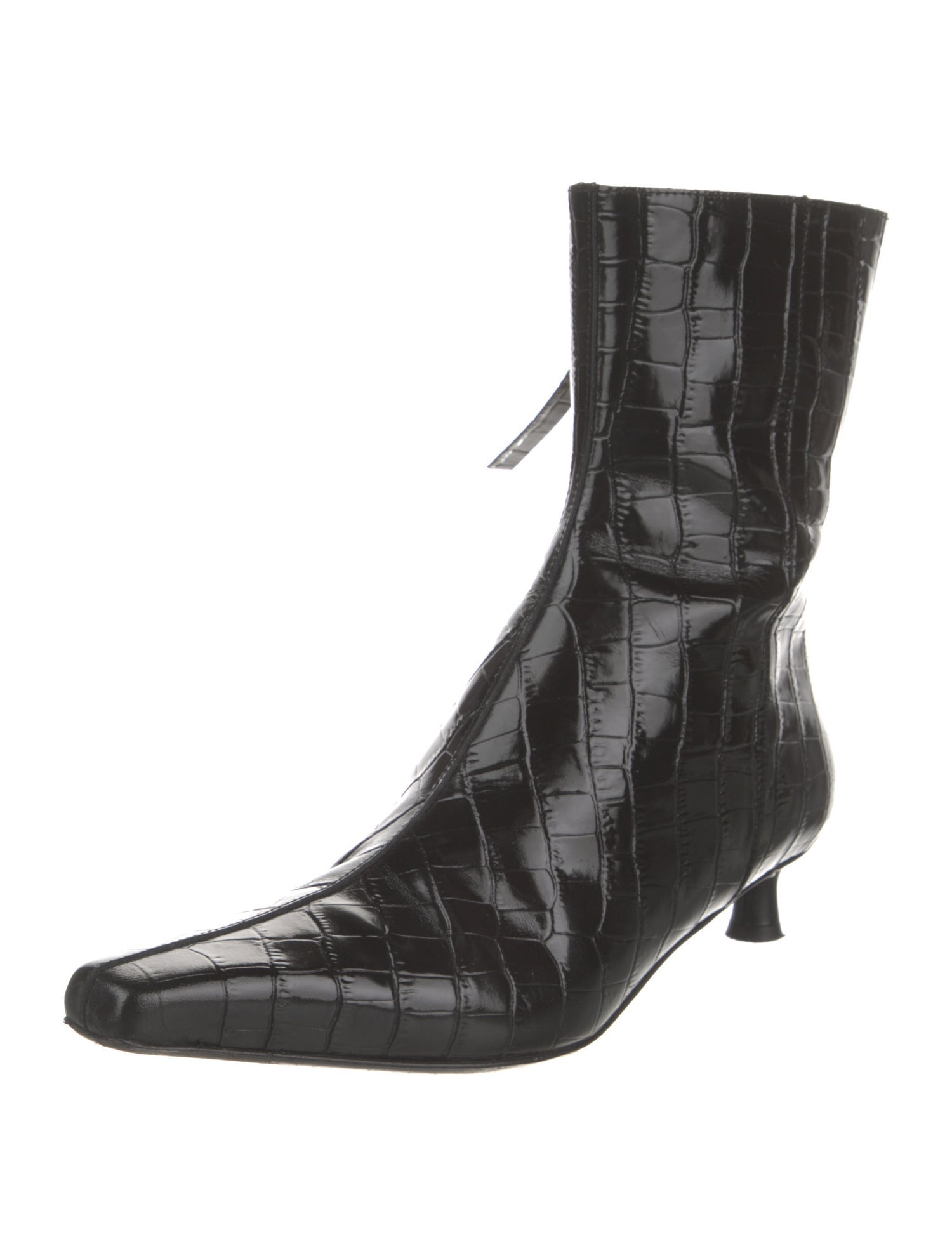 By Malene Birger Embossed Leather Animal Print Boots
