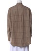 By Malene Birger Plaid Print Long Sleeve Button-Up Top