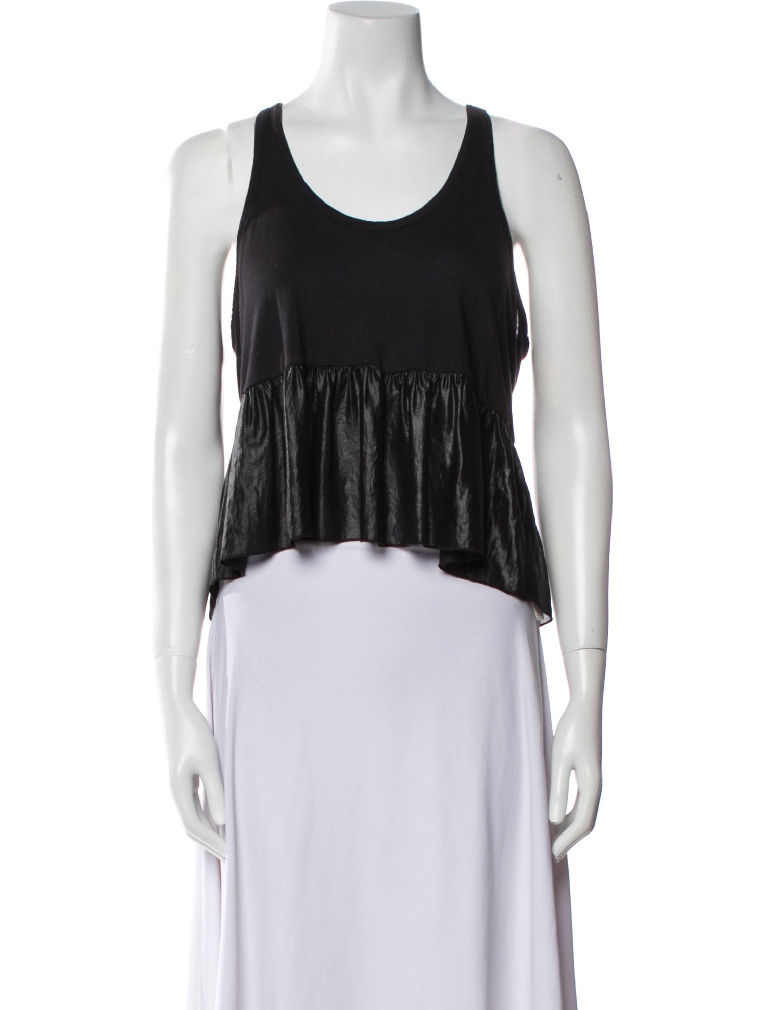 By Malene Birger Scoop Neck Sleeveless Crop Top