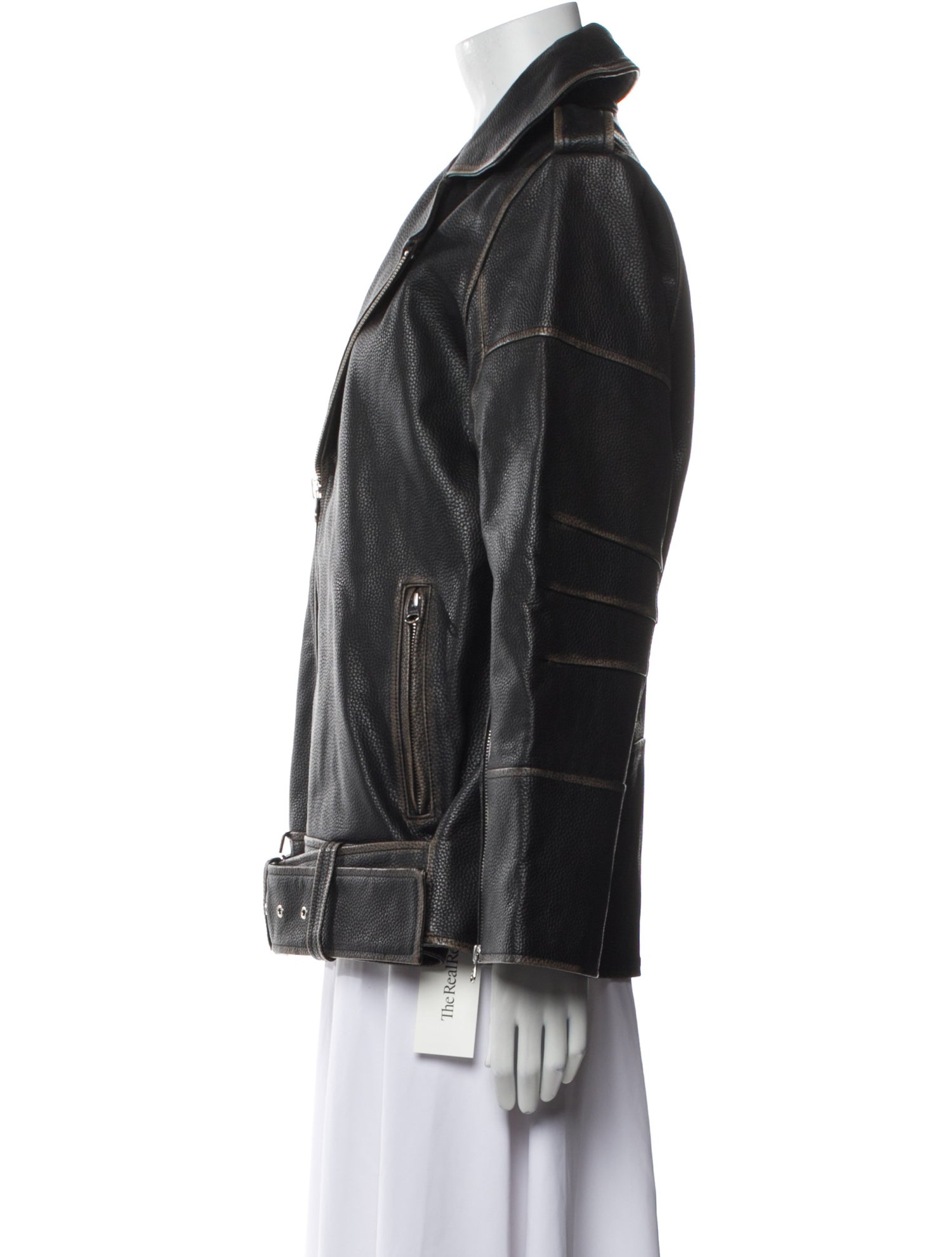By Malene Birger Leather Faux Fur Jacket