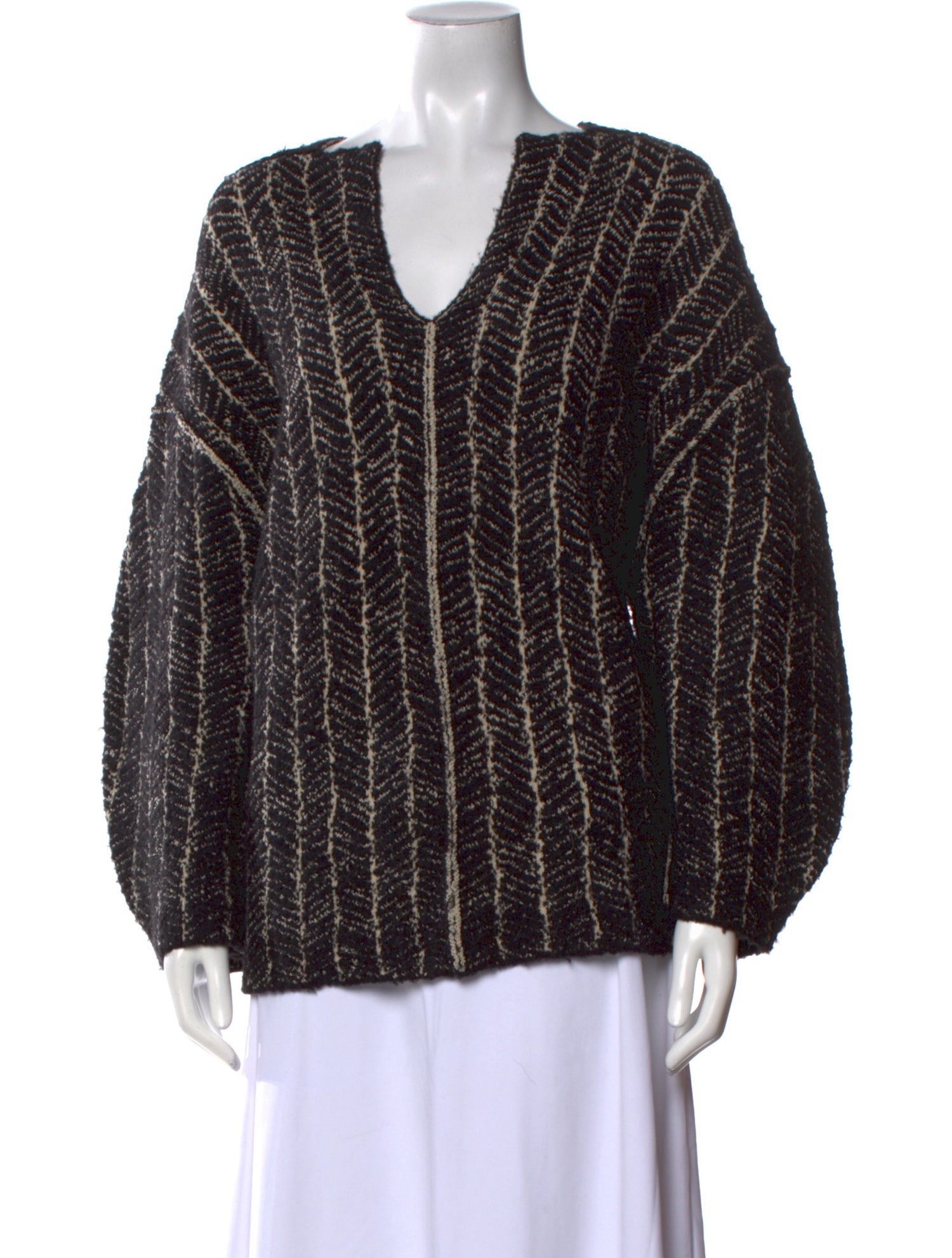 By Malene Birger Striped V-Neck Sweater