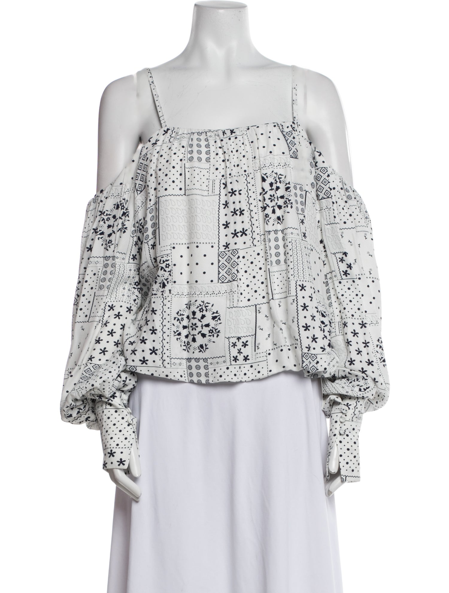 By Malene Birger Printed Square Neckline Blouse
