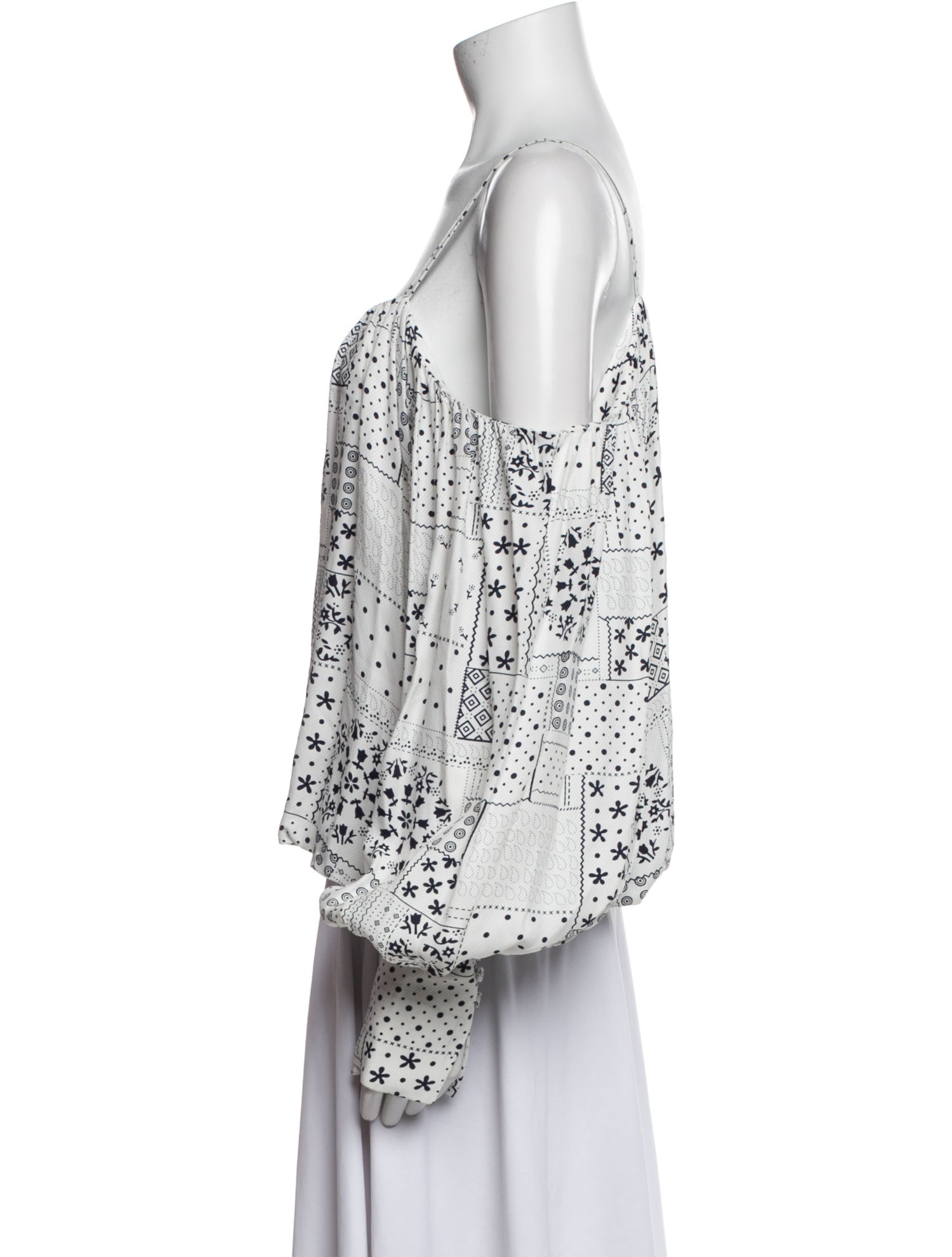 By Malene Birger Printed Square Neckline Blouse