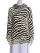 By Malene Birger Animal Print Mock Neck Sweater