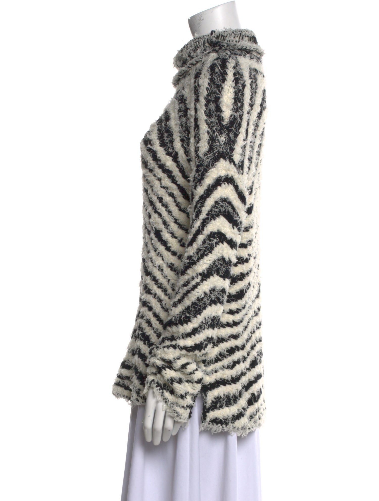 By Malene Birger Animal Print Mock Neck Sweater