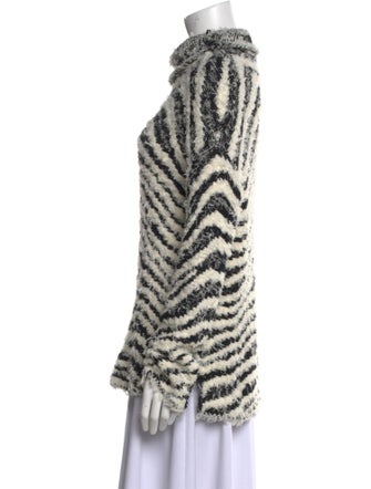 By Malene Birger Animal Print Mock Neck Sweater