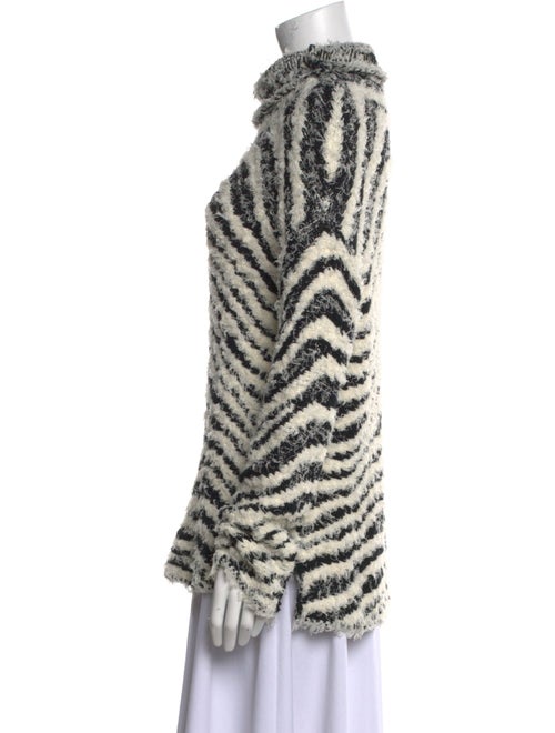 By Malene Birger Animal Print Mock Neck Sweater