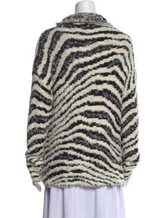 By Malene Birger Animal Print Mock Neck Sweater