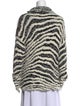 By Malene Birger Animal Print Mock Neck Sweater