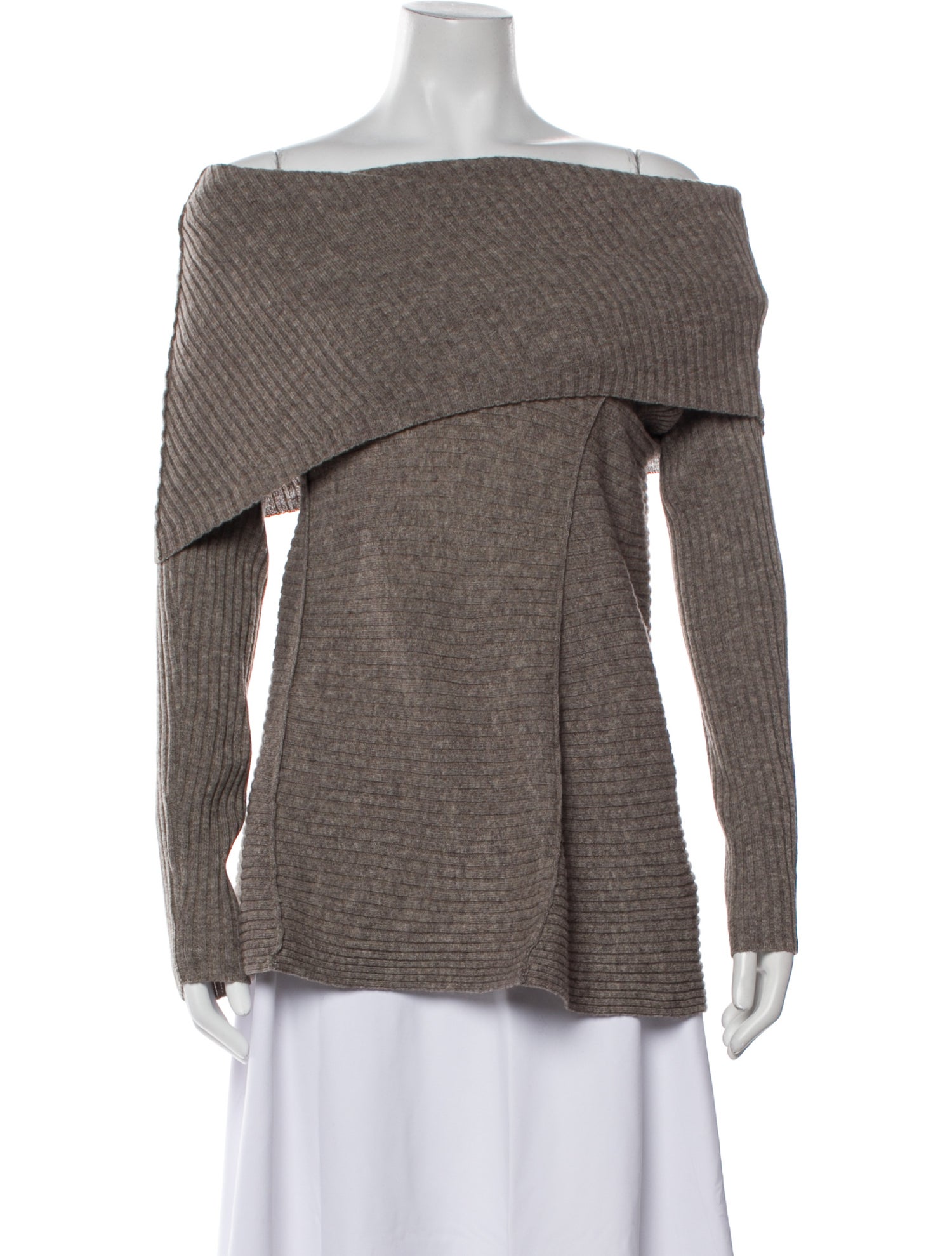 By Malene Birger Merino Wool Off-The-Shoulder Sweater