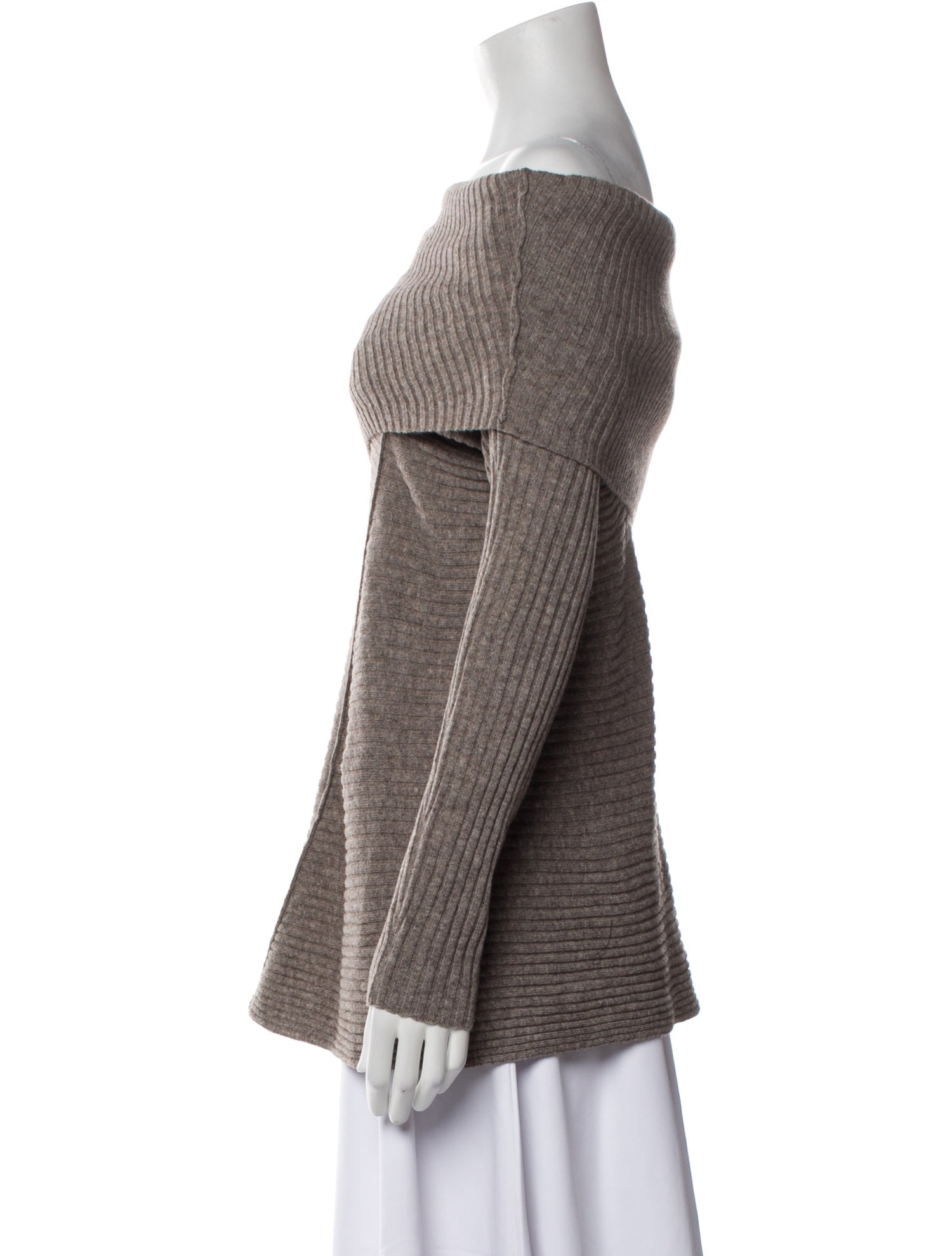 By Malene Birger Merino Wool Off-The-Shoulder Sweater