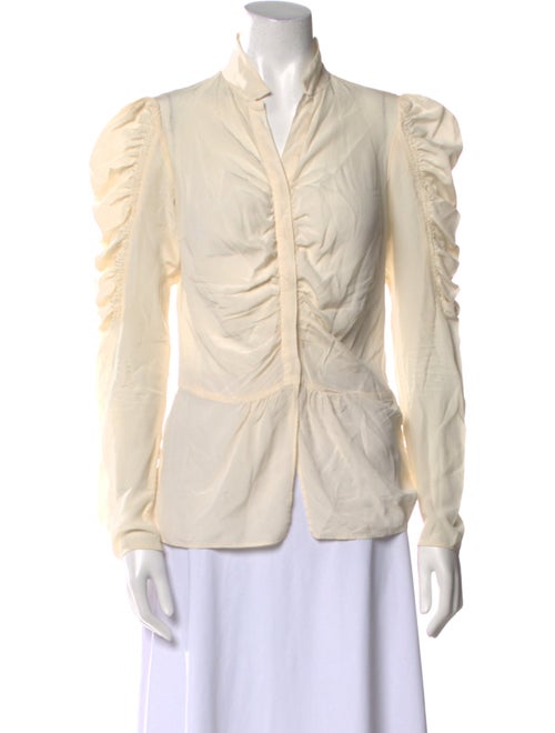 By Malene Birger Silk Mock Neck Blouse