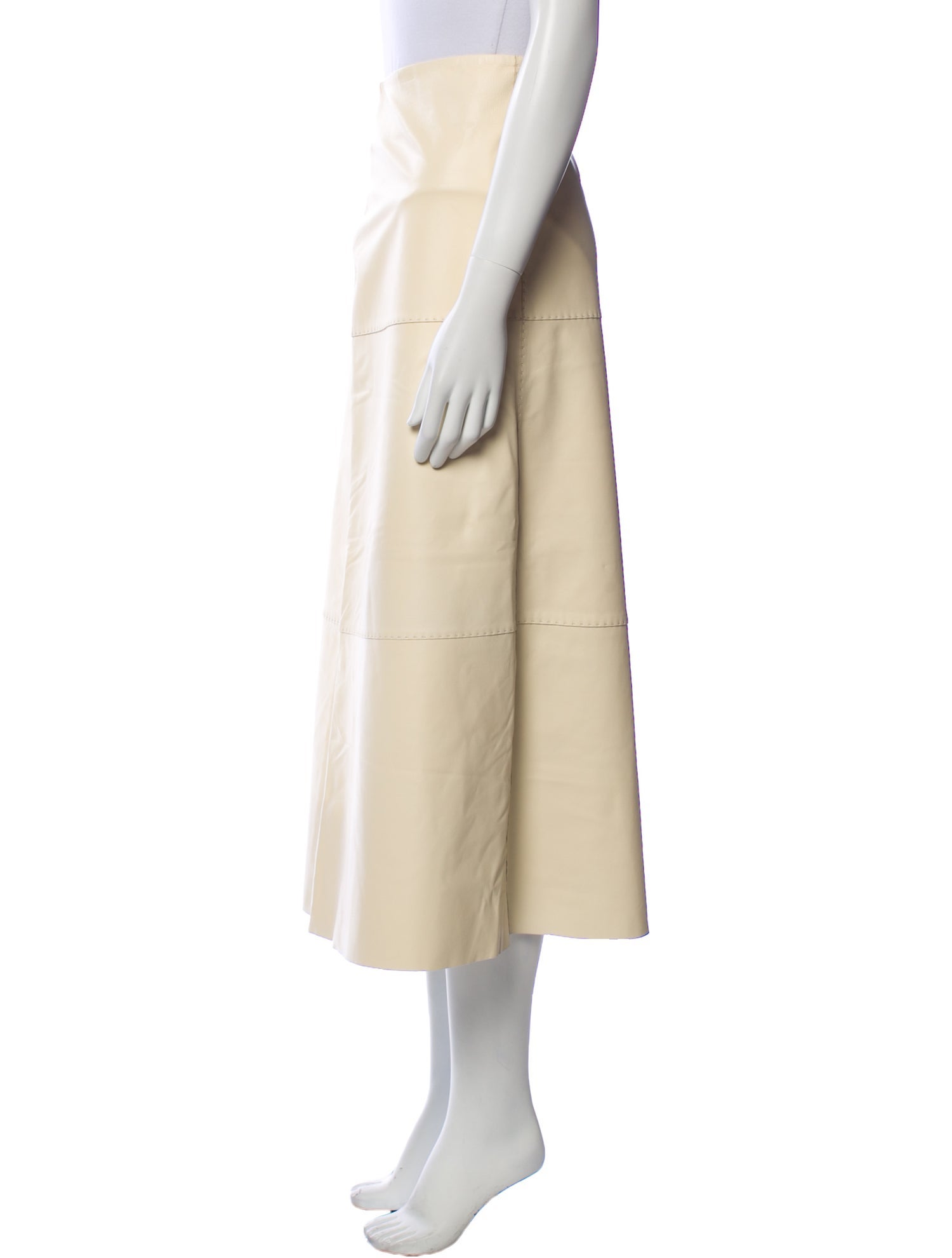 By Malene Birger Lamb Leather Midi Length Skirt w/ Tags