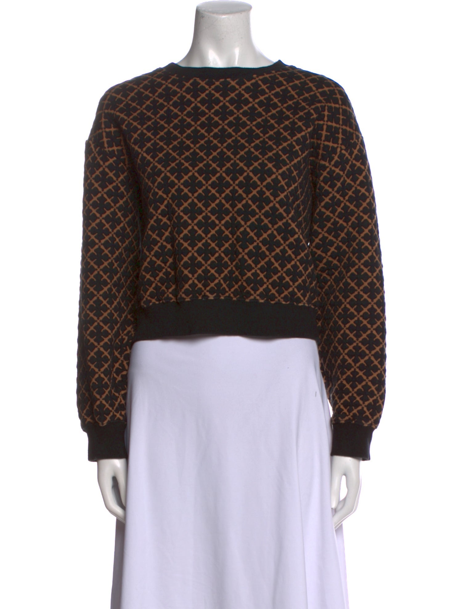 By Malene Birger Printed Bateau Neckline Sweater