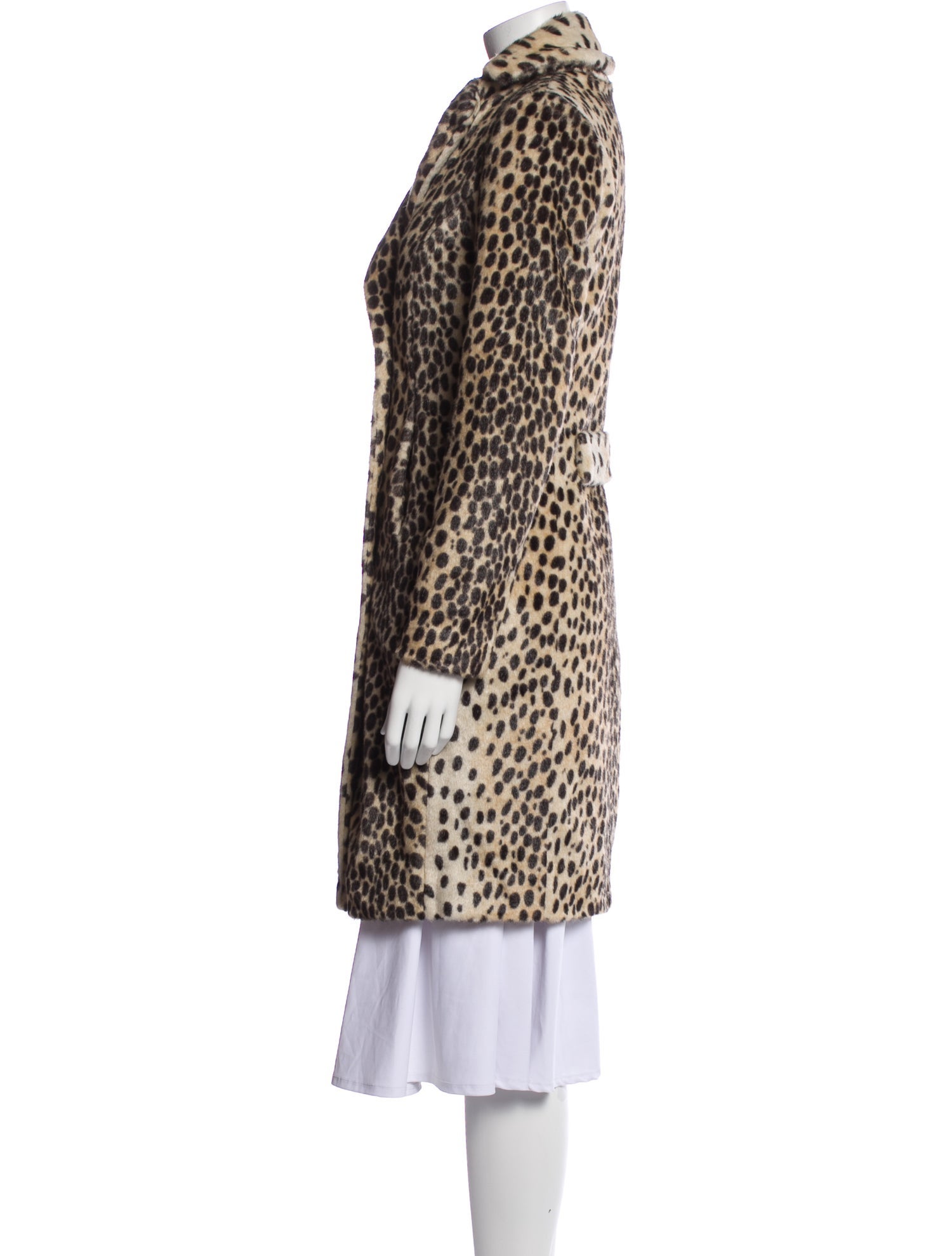 By Malene Birger Faux Fur Animal Print Faux Fur Coat