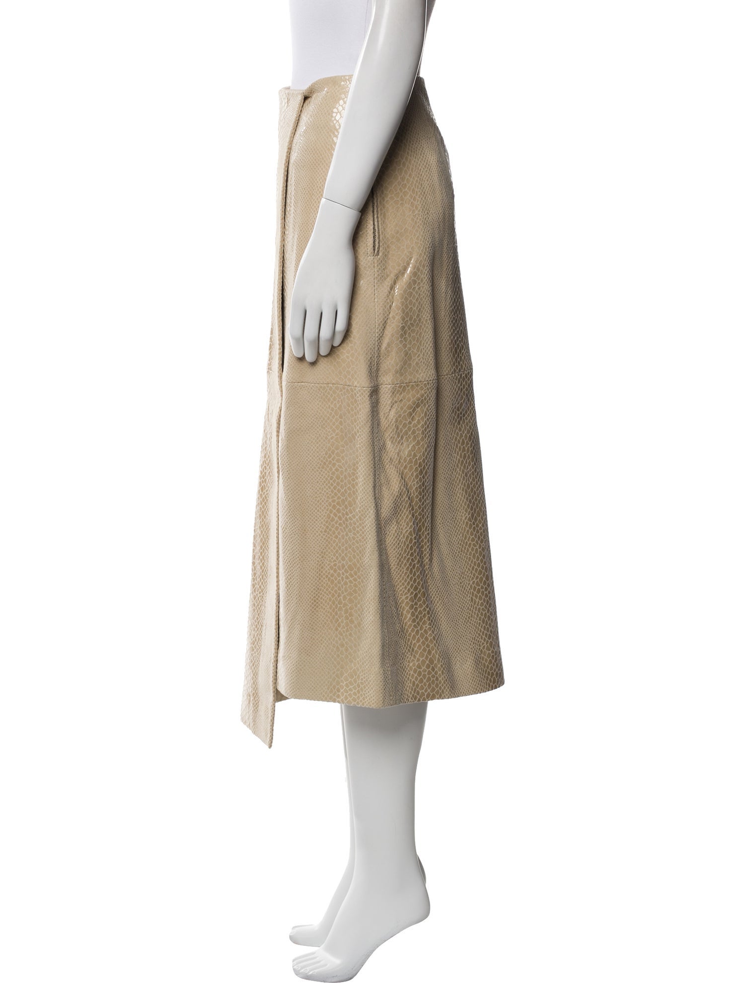 By Malene Birger Lamb Leather Midi Length Skirt w/ Tags