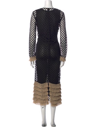 By Malene Birger Lace Pattern Long Dress