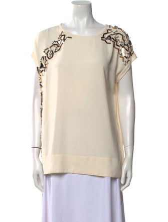 By Malene Birger Scoop Neck Short Sleeve Blouse