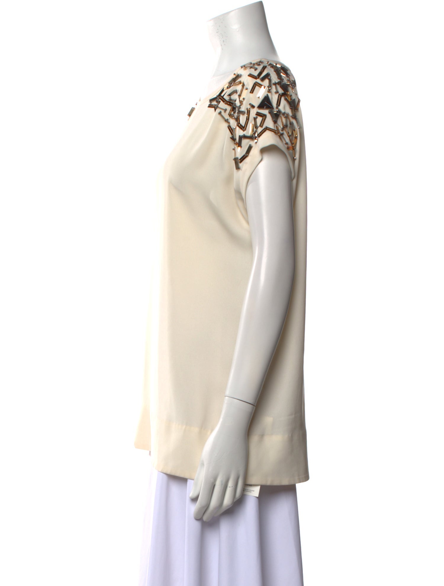 By Malene Birger Scoop Neck Short Sleeve Blouse