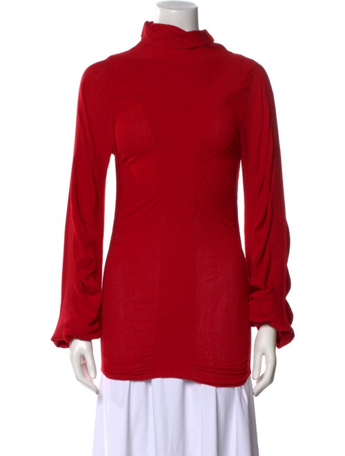 By Malene Birger Mock Neck Long Sleeve Blouse