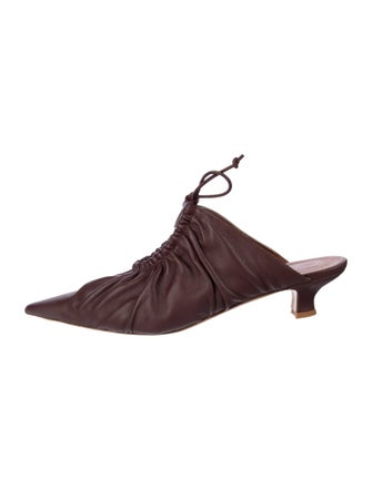 By Malene Birger Leather Bow Accents Mules