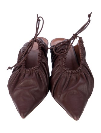 By Malene Birger Leather Bow Accents Mules