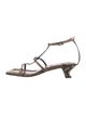 By Malene Birger Animal Print T-Strap Sandals